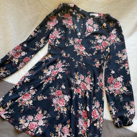 Color Code Black Floral Short Dress - Picture 1 of 5